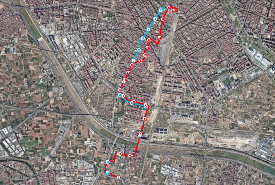 Plano de la línea 9S