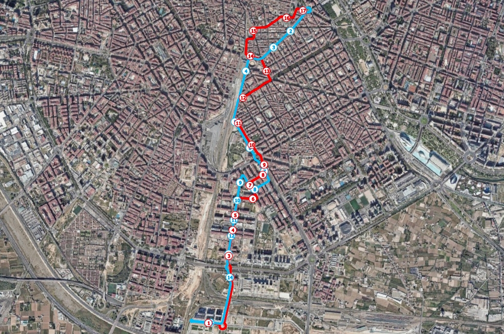 Plano de la prolongación de línea 8