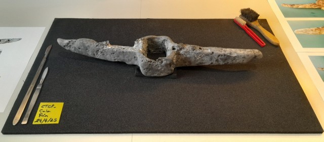 El ARQUA presenta en sociedad un cepo de ancla de época romana hallado en Cabo de Palos