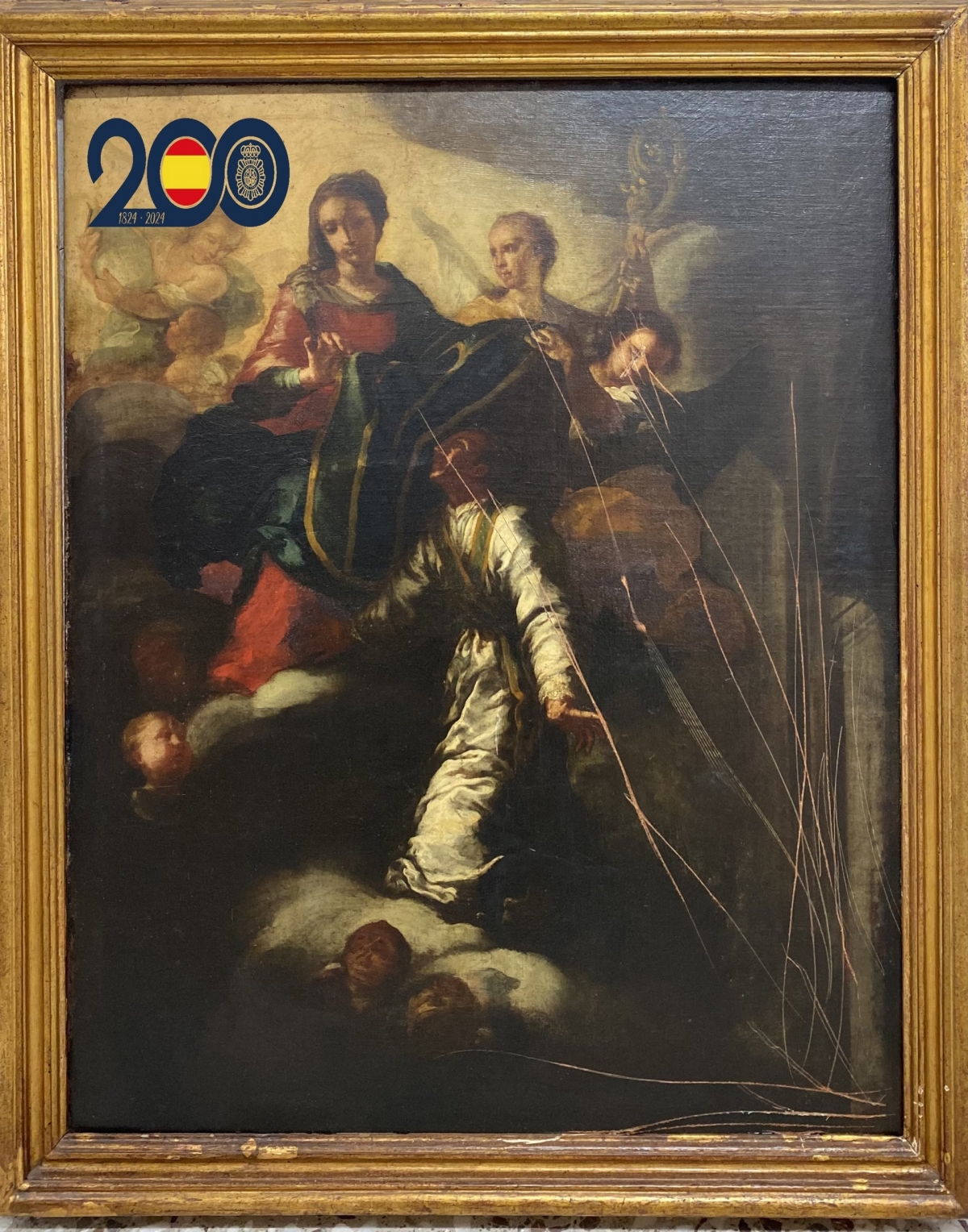 Cuadro La imposición de la casulla de San Ildefonso, de autor anónimo - Foto: POLICÍA NACIONAL
