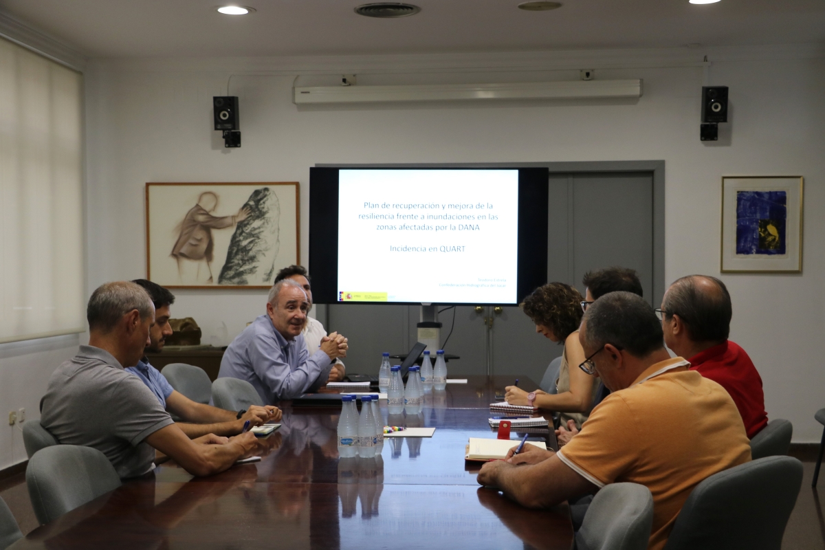Quart de Poblet aborda con la CHJ mejoras de infraestructuras para minimizar los riesgos frente inundaciones