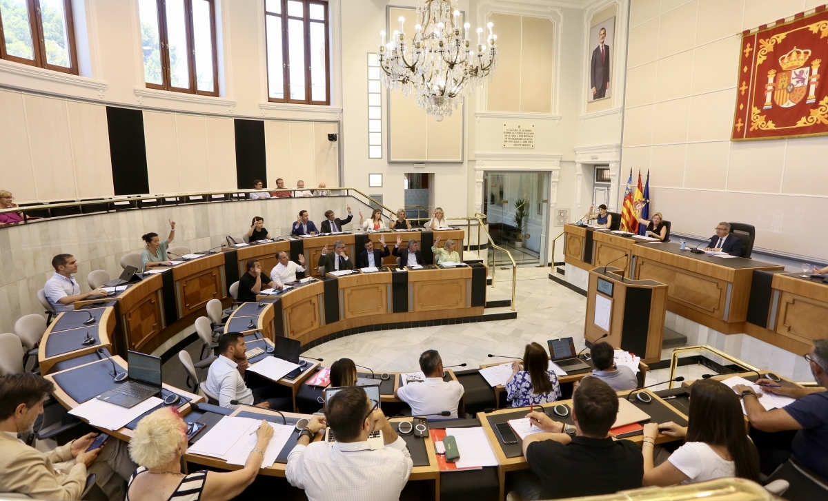 Un moment del plenari de juliol a la Diputació d'Alacant - 