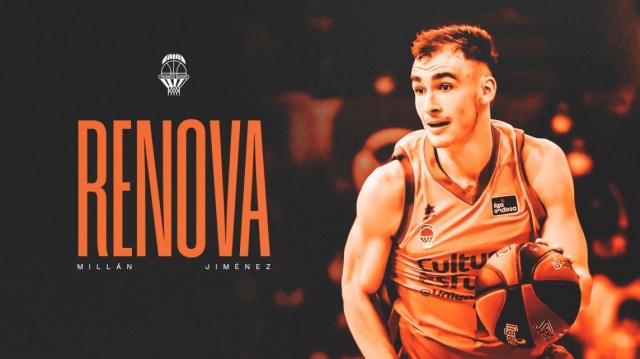 Millán Jiménez amplía su contrato con Valencia Basket hasta 2028