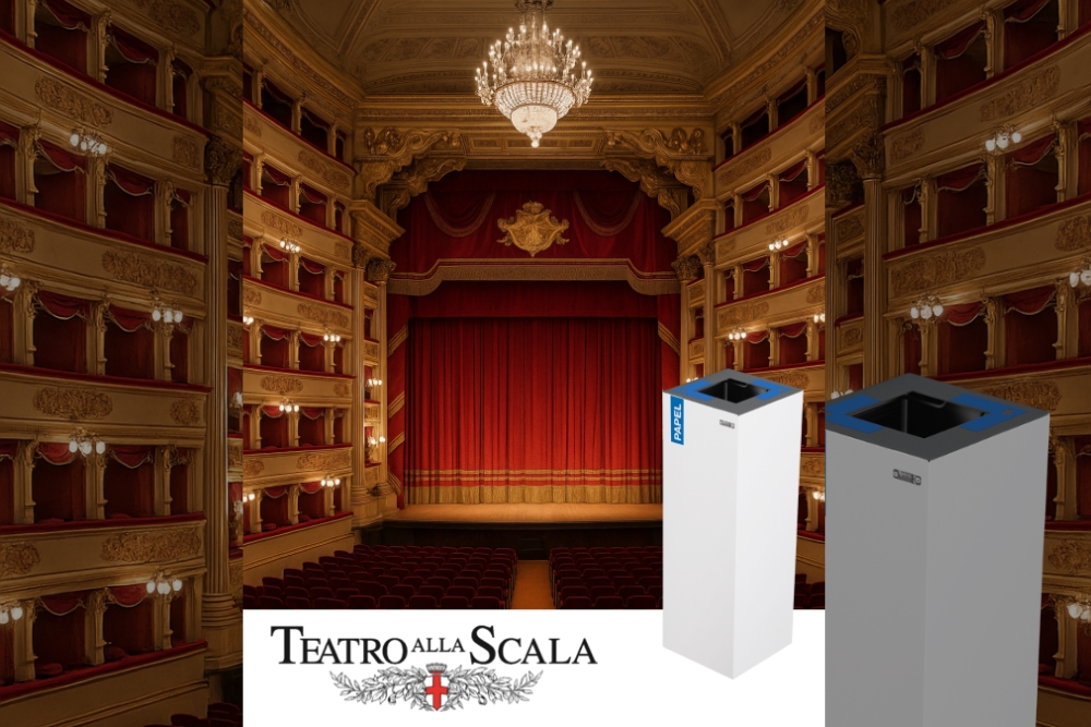 Las papeleras de reciclaje de la ibense Cervic Environment llegan al Teatro de La Scala de Milán
