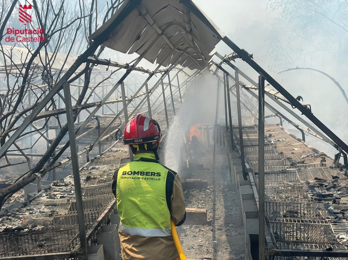 Un incendio forestal declarado en l'Alcora obliga a evacuar varias viviendas diseminadas