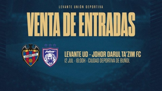 El Levante abre al público el amistoso ante el Johor y también lo retransmitirá