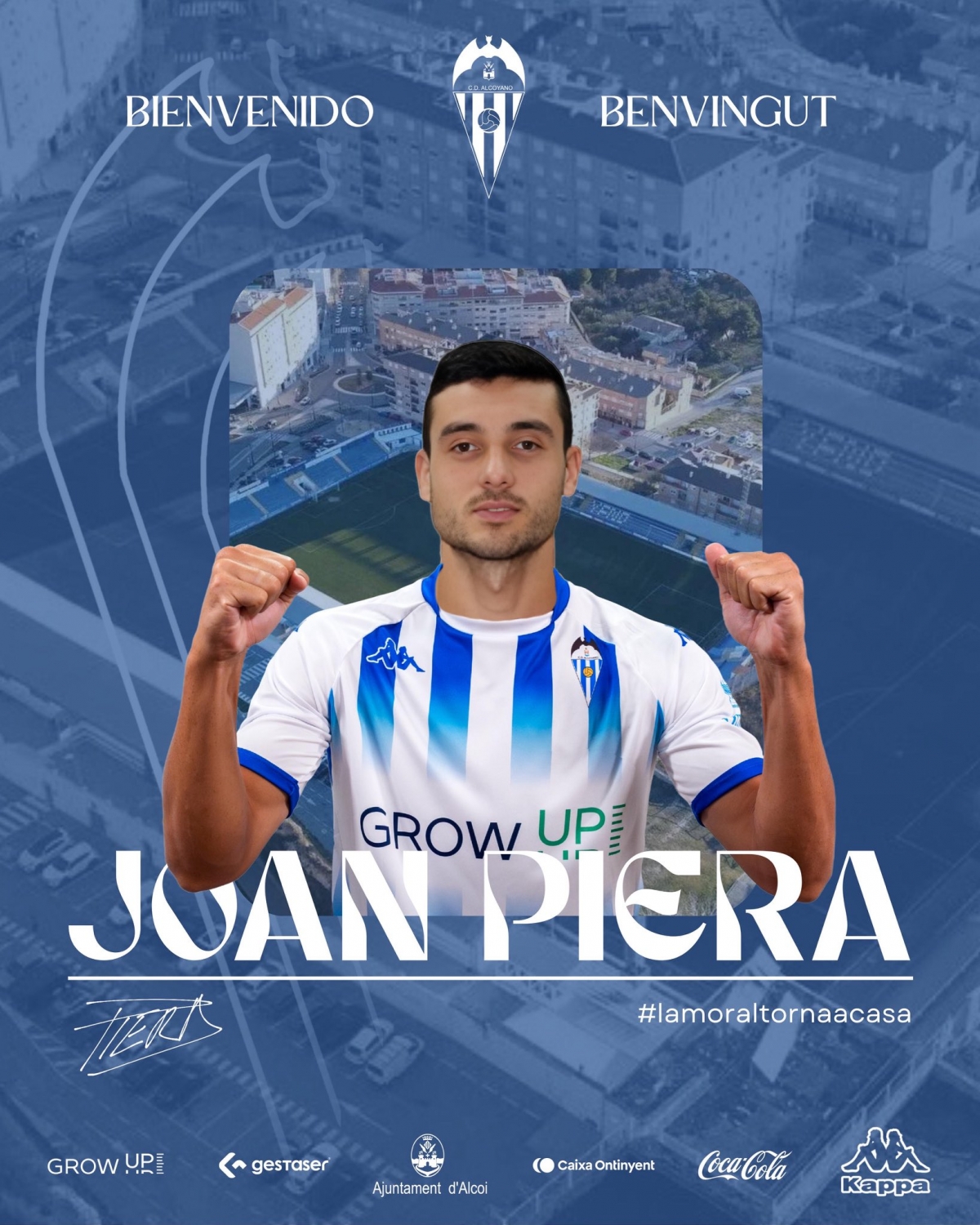 Joan Piera, primer fichaje de un Alcoyano que inaugura con él su plantilla