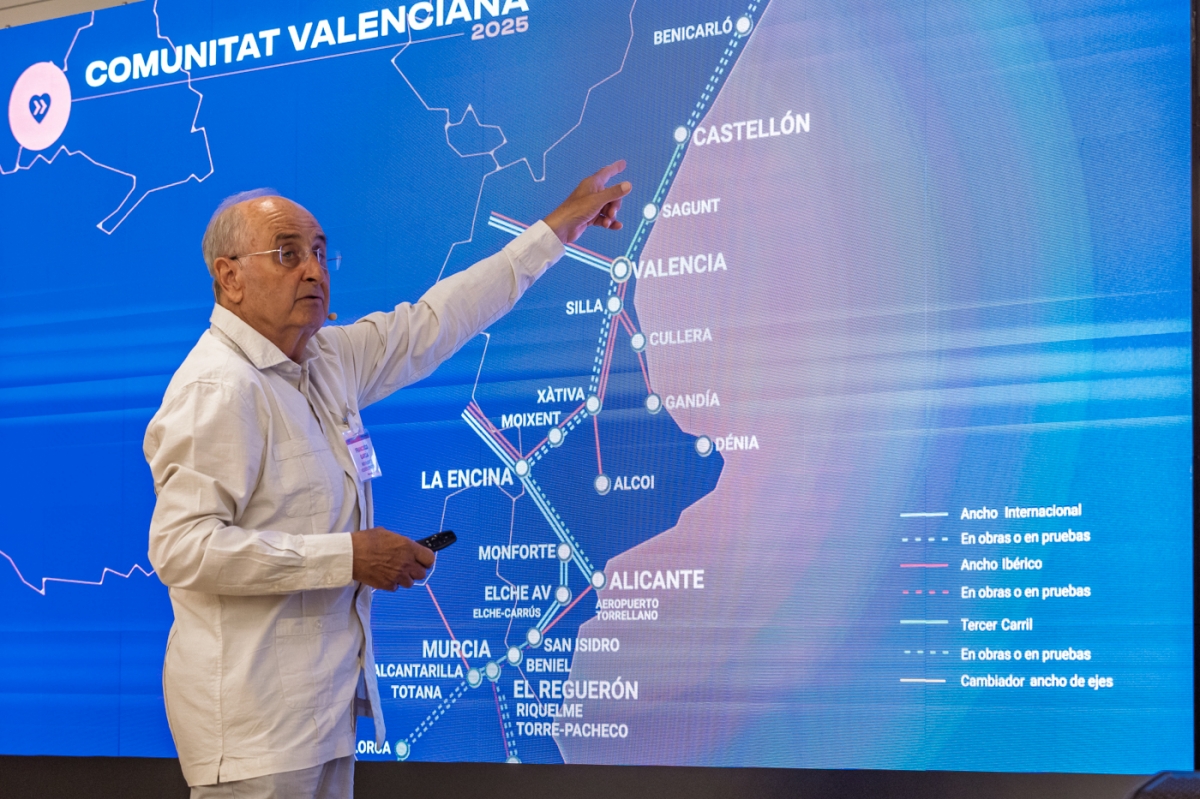 Los empresarios exigen una nueva línea Monforte-Murcia exclusiva para mercancías en el Corredor