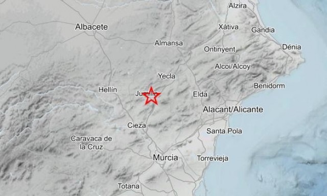 Un terremoto de magnitud 2,5 hace temblar el casco urbano de Jumilla de madrugada