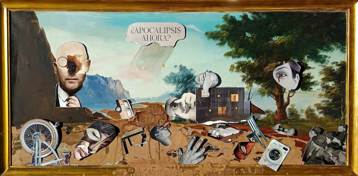 Instalación, collage, desechos y barro recogido 'in situ' dan forma a los 'Personajes de la Dana' en el Museo de Archena