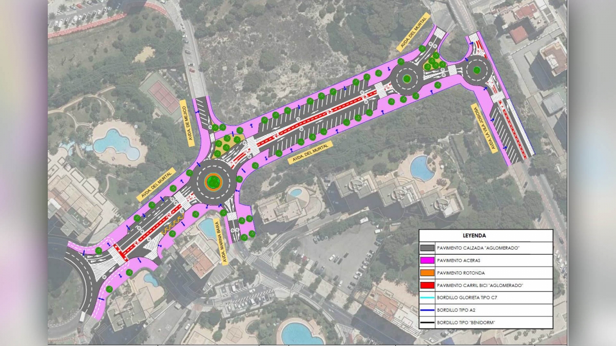 Benidorm construirá tres nuevas rotondas en la avenida del Murtal