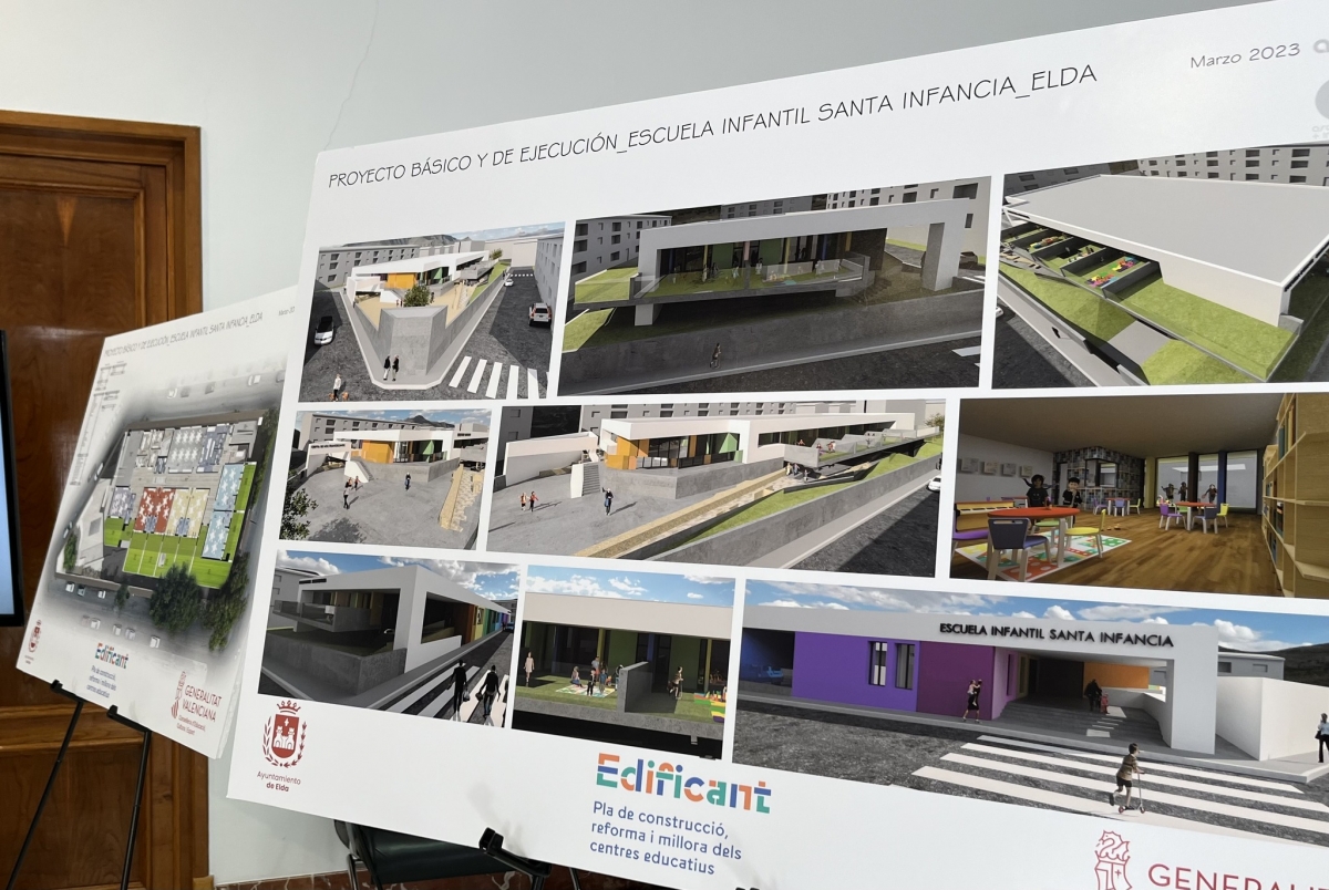 Elda desbloquea la nueva Escuela Infantil Santa Infancia tras ampliar el presupuesto a 2,8 millones