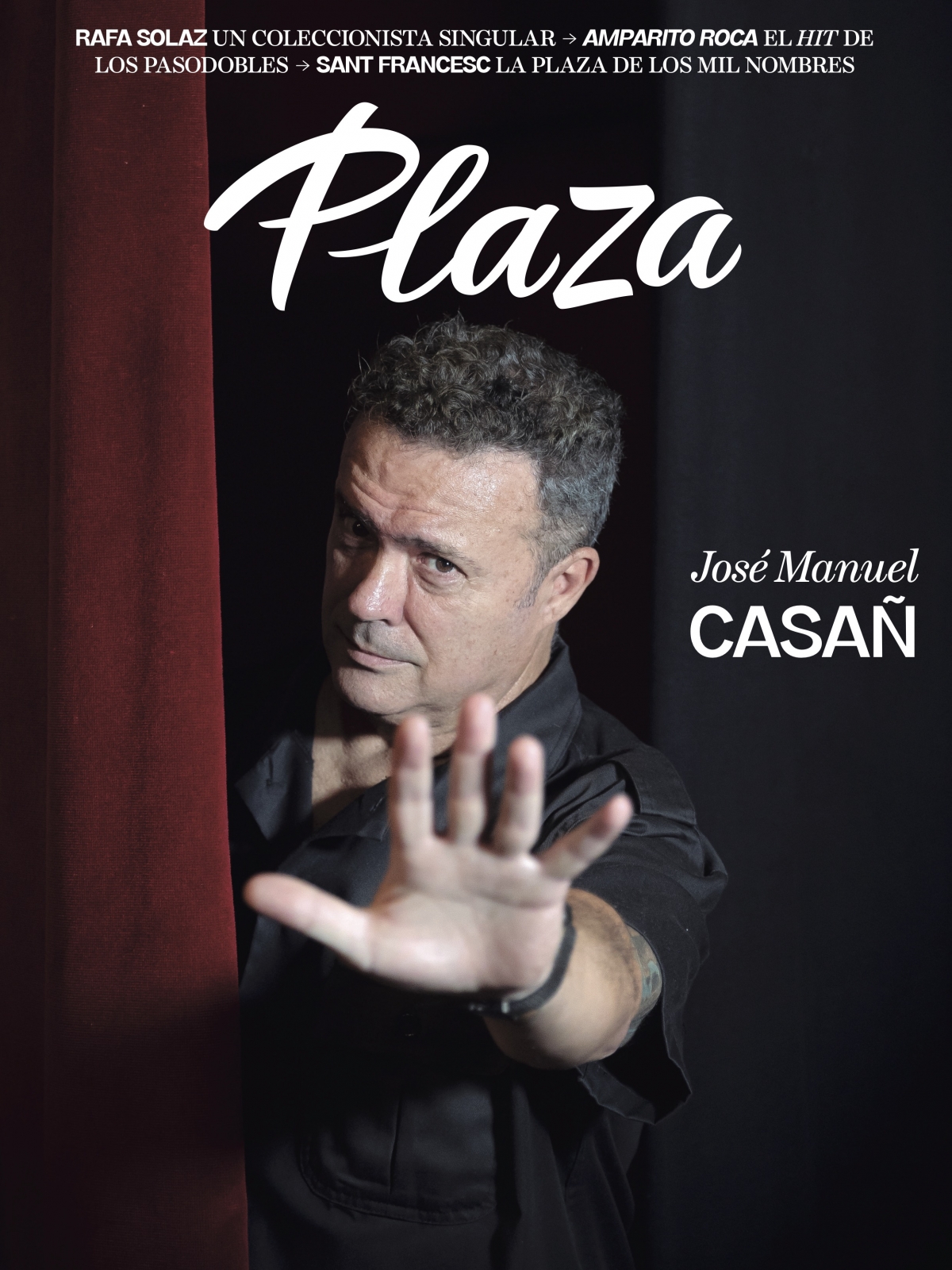 José Manuel Casañ, portada de julio de la revista Plaza