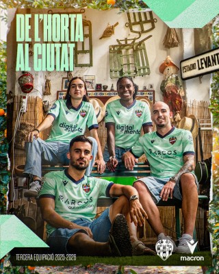 La tercera equipación del Levante UD es un homenaje a la huerta valenciana