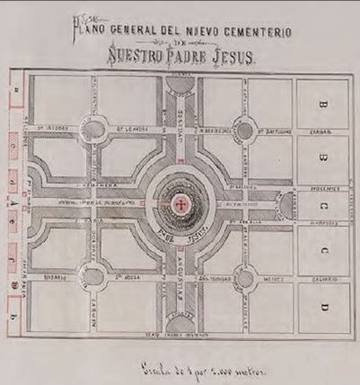 Plano de Pedro Cedran del Cementerio de Espinardo - Plano de Pedro Cedran del Cementerio de Espinardo