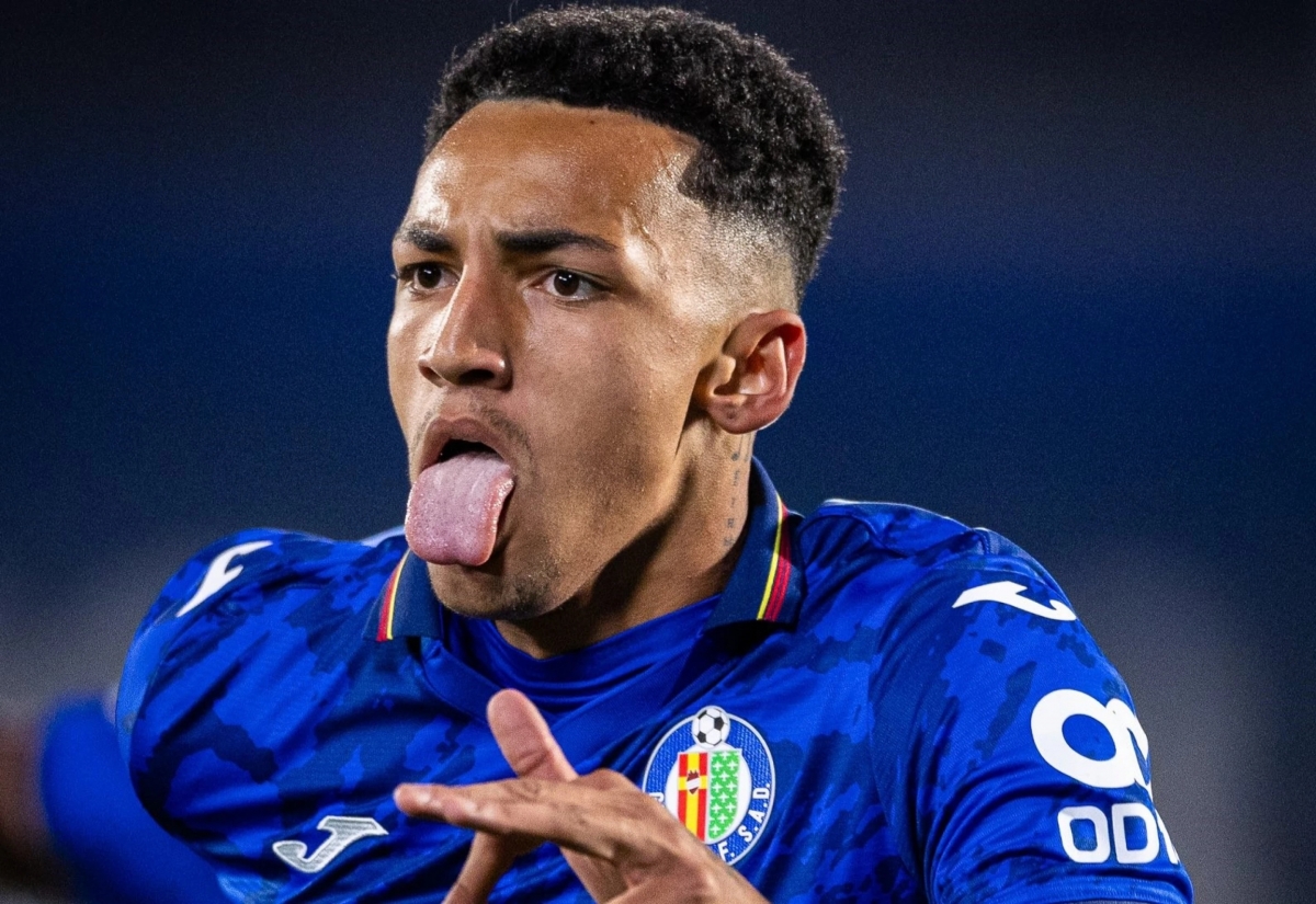 Álvaro Rodríguez, con la camiseta del Getafe CF