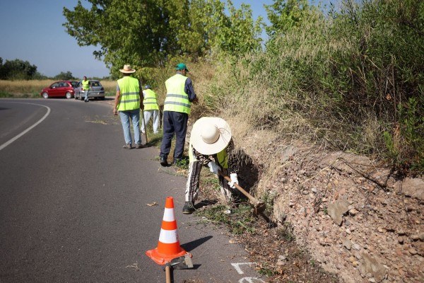 Burriana contrata a 65 desempleados para limpiar caminos rurales, parques y edificios municipales