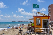 El Ayuntamiento de Cartagena prepara sus playas ante el aviso amarillo por fenómenos costeros