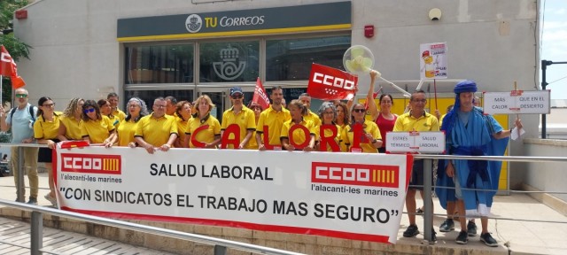 CCOO denuncia la situación de una unidad de reparto de Correos en Alicante por altas temperaturas
