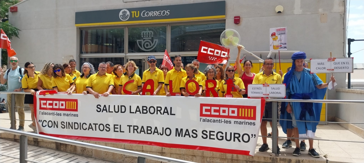 CCOO denuncia la situación de una unidad de reparto de Correos en Alicante por altas temperaturas