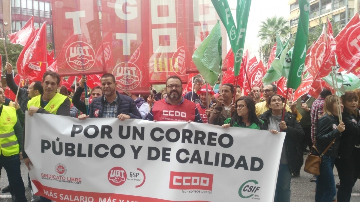 València | CCOO denuncia el "deterioro" del servicio y condiciones laborales en Correos por la "falta de contratación"