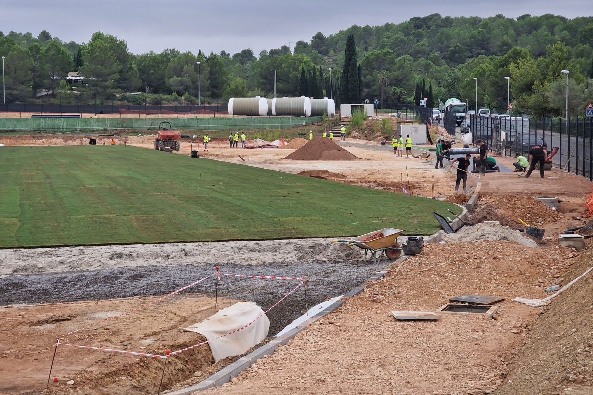 Imagen de la instalación de los tepes, esta semana - Foto: Antonio Pradas