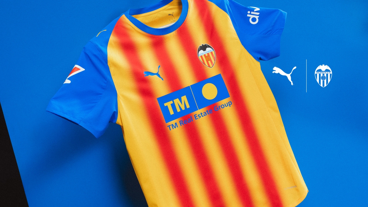 El Valencia CF presenta la 'senyera' como tercera equipación 2025-2026