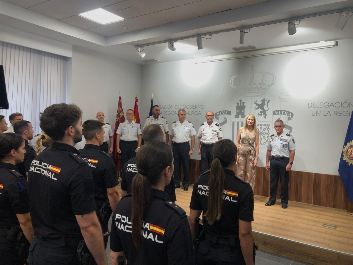 La Región recibe a 66 agentes de Policía Nacional: se incorporan a las comisarías de Murcia, Cartagena, Lorca y Molina