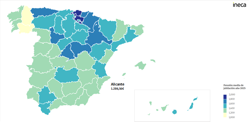  Las pensiones de Alicante desescalan: la provincia cae a la posición 