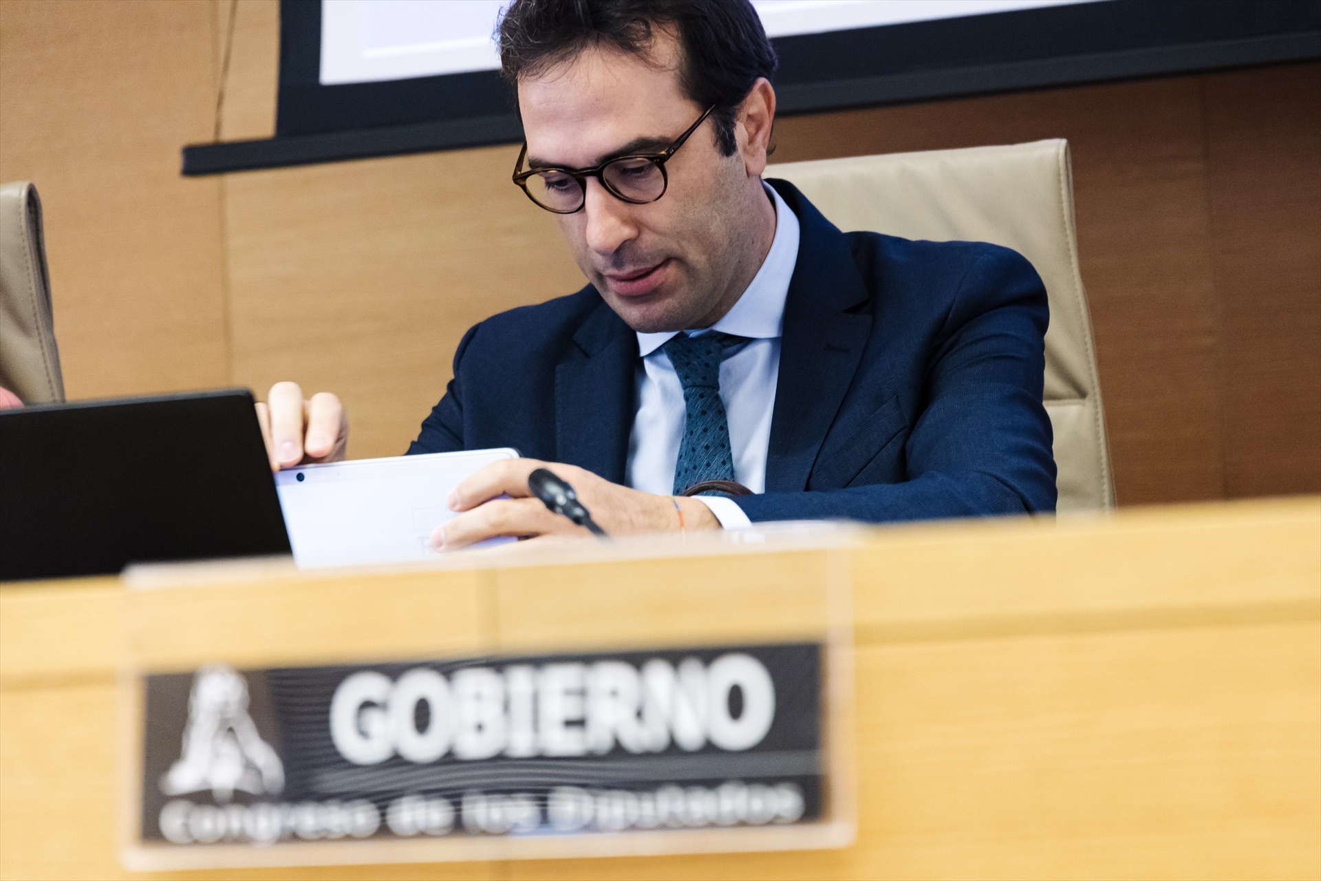 El ministro de Economía, Comercio y Empresa, Carlos Cuerpo. Foto: CARLOS LUJÁN/EP - 