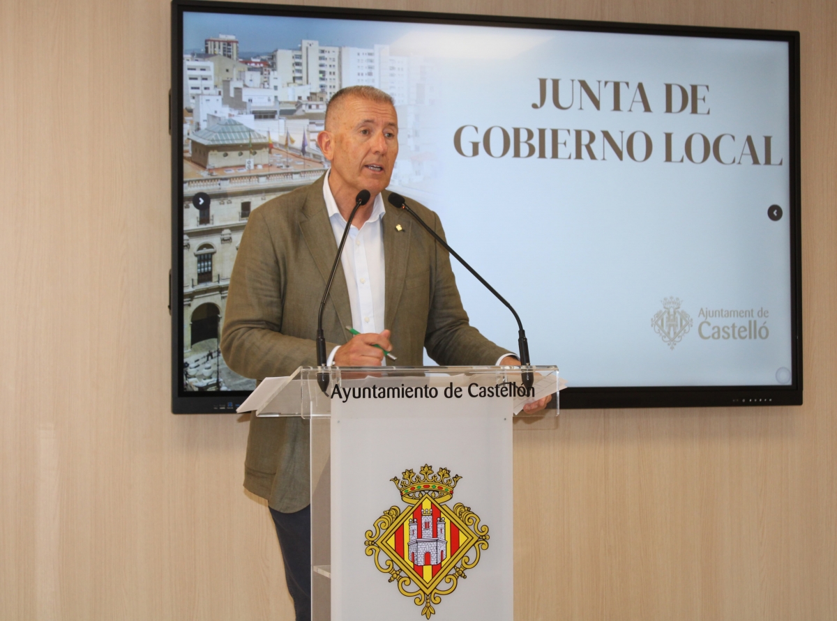 Vicent Sales, portavoz municipal, en la rueda de prensa de la Junta de Gobierno. - 