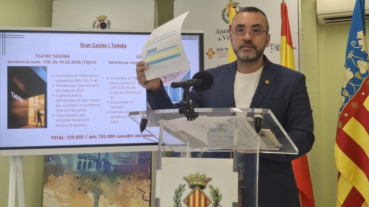 El TSJ obliga a la Generalitat a pagar 729.055 euros a Vila-real por la reforma del Gran Casino y el Teatro Tagoba