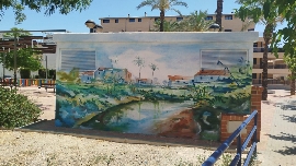 Un nuevo mural en El Esparragal rinde homenaje al pintor murciano Fulgencio Saura Mira 