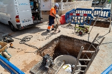 Rehabilitan un kilómetro de tuberías de saneamiento en Islas Menores, Mar de Cristal y Los Nietos
