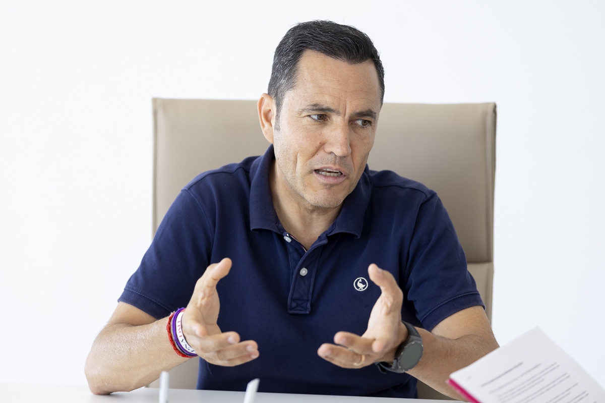 El alcalde de Canet, Pere Antoni, durante la entrevista con Valencia Plaza.