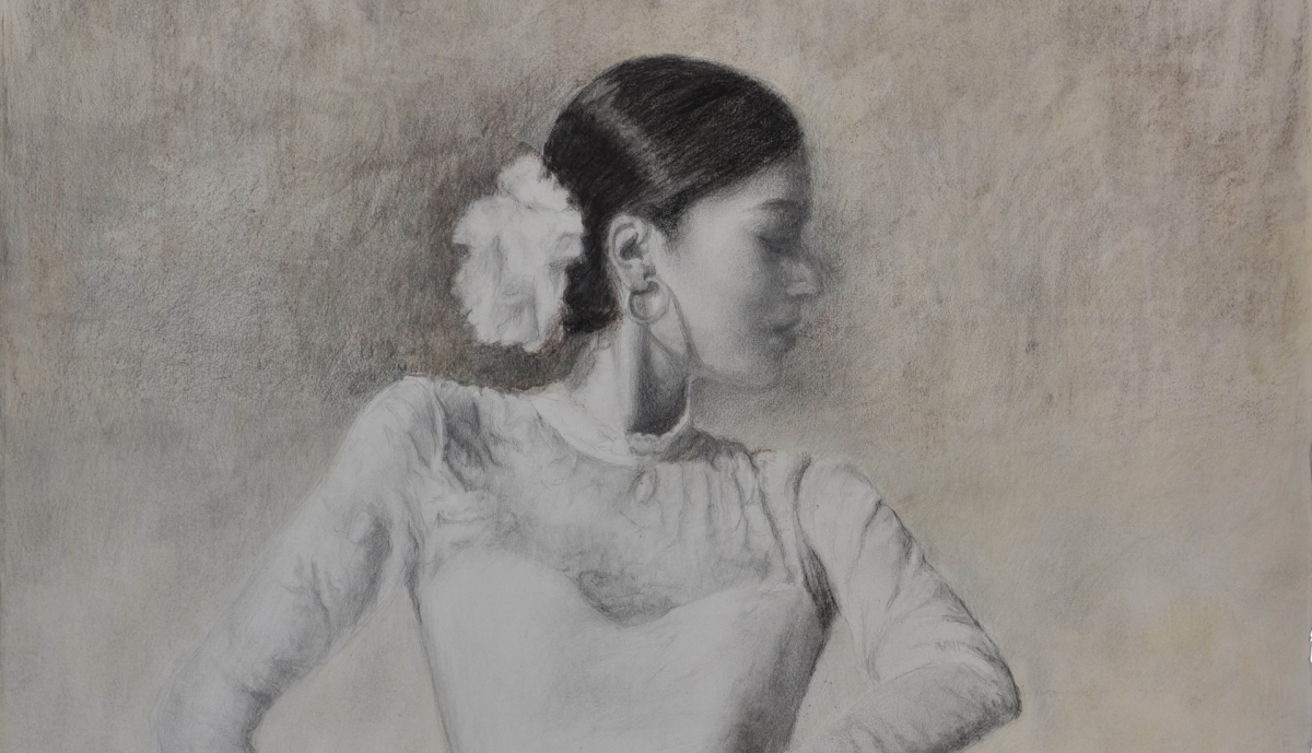 Perla Fuertes lleva a sus pinturas el 'latido' de las mujeres flamencas: expone en el Festival del Cante de las Minas