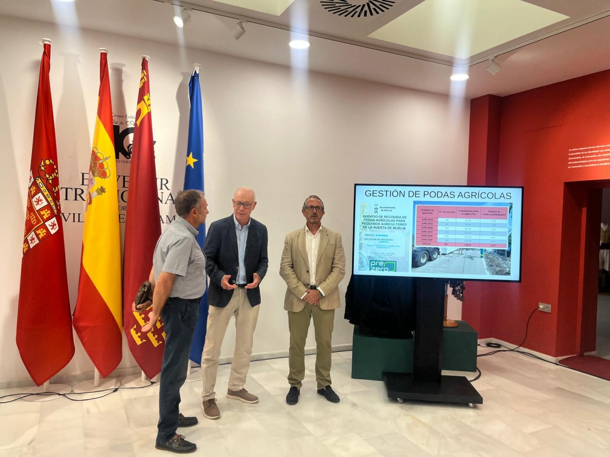 Murcia refuerza la gestión sostenible de podas agrícolas: 134 toneladas recogidas en el primer semestre de 2025