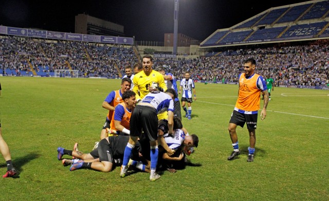 Victoria con gol sobre la bocina del Hércules que le permite regresar a la zona de 'play-off' de ascenso