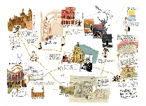 La muleña Ilu Ros ilustra un mapa literario de Machado (descargable) por encargo del Ministerio de Cultura