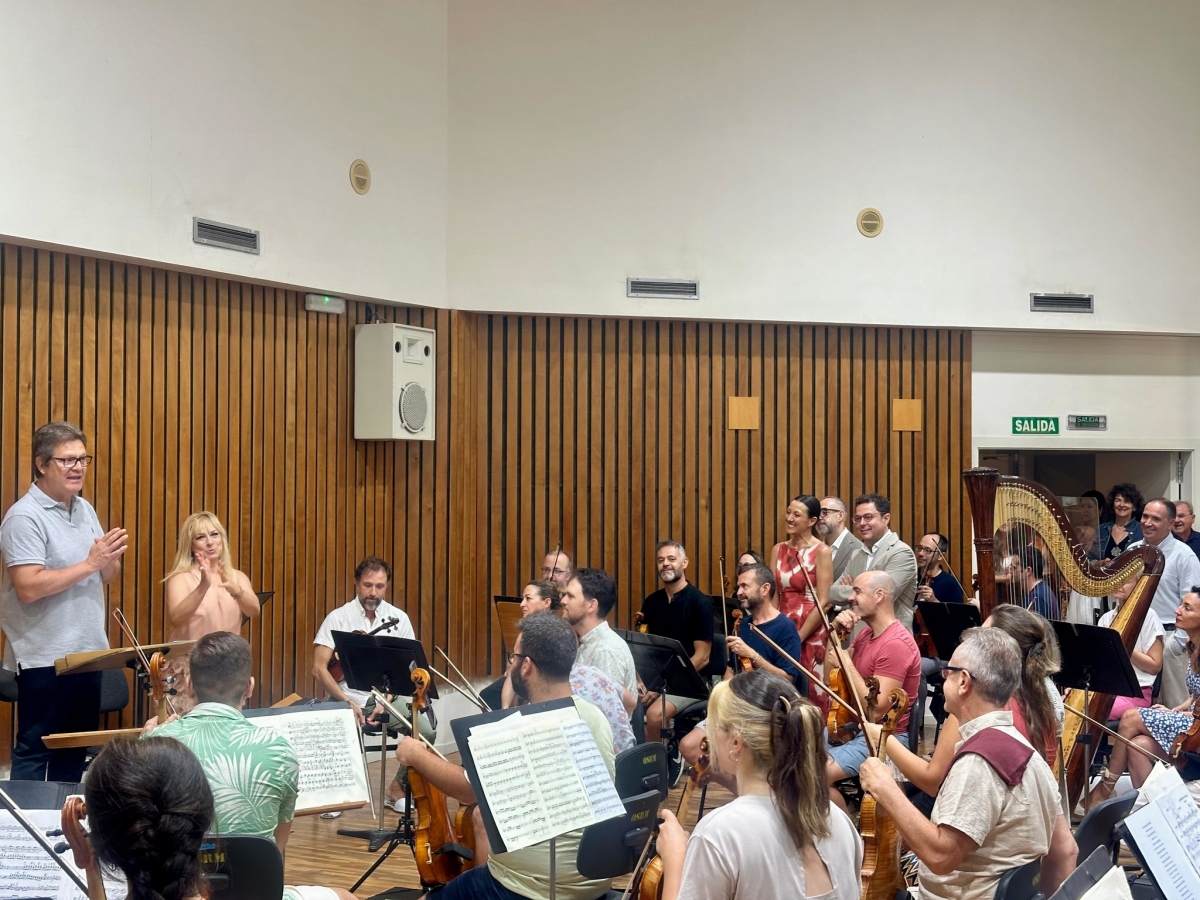 Pilar Jurado ensayando la OSRM - Foto: CARM