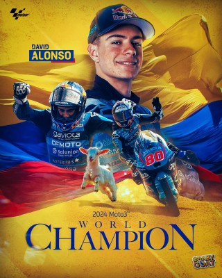 El colombiano David Alonso, campeón del mundo de Moto3