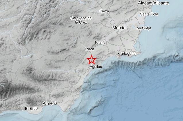 Dos terremotos hacen temblar la Región este jueves, uno en Águilas y otro en Abanilla