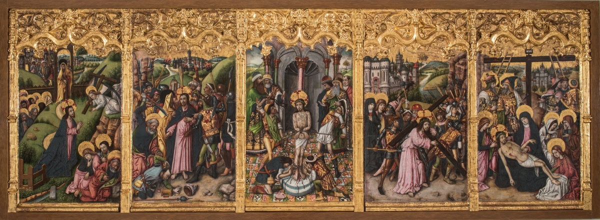 Predela con escenas de la Pasio?n de Cristo