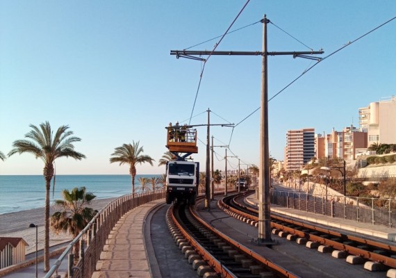 FGV destina 6,5 millones al mantenimiento de catenaria y subestaciones eléctricas en el Tram