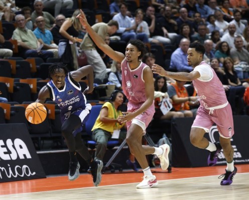 La defensa 'taronja' tumba al Joventut en la Fonteta