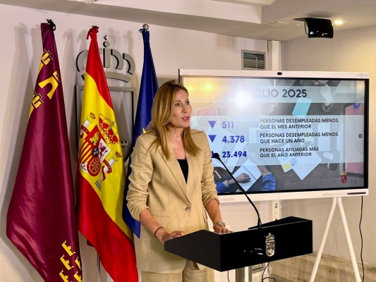 La Comunidad reivindica la fortaleza del empleo en la Región al lograr el número de parados más bajo en julio desde 2008