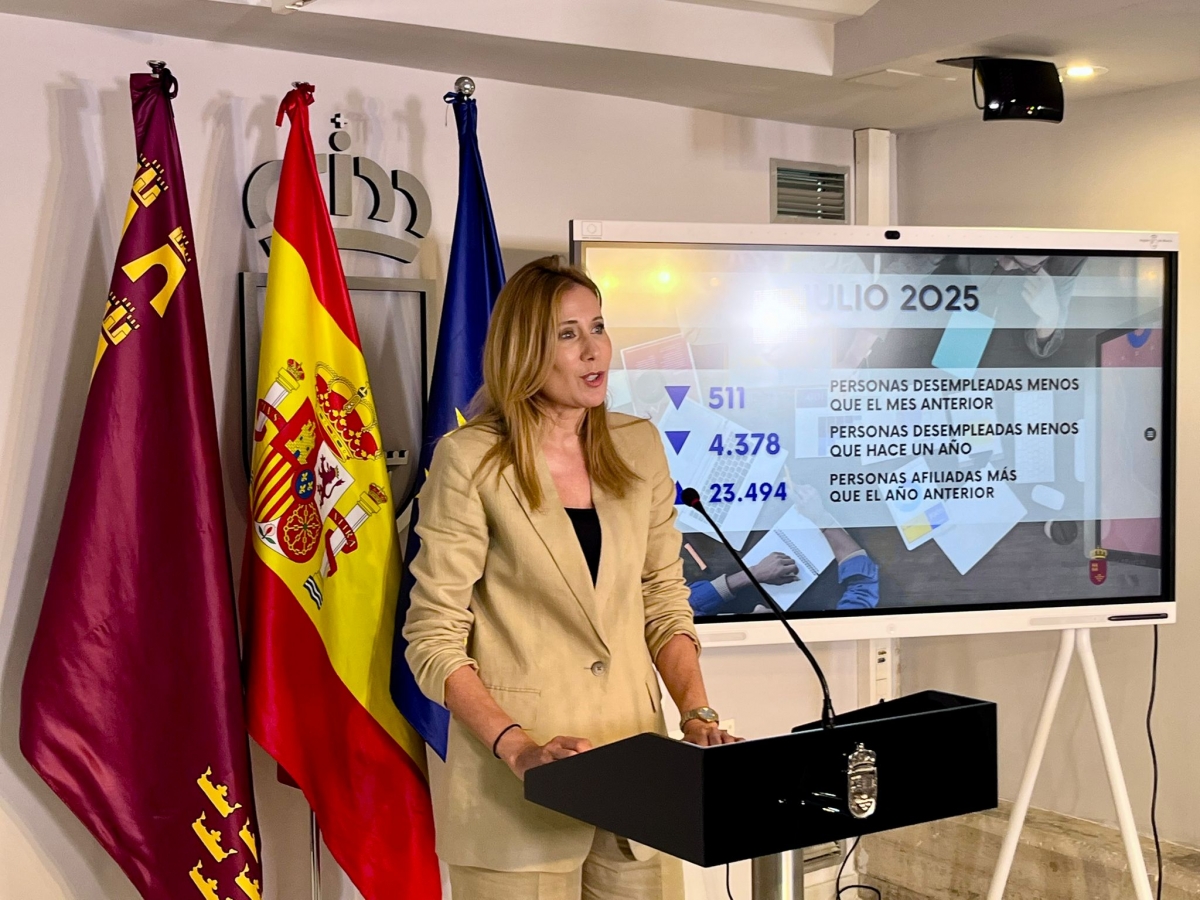 La Comunidad reivindica la fortaleza del empleo en la Región al lograr el número de parados más bajo en julio desde 2008