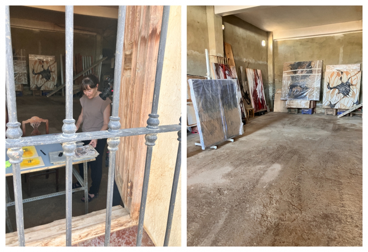 Lucía Hervás en su taller