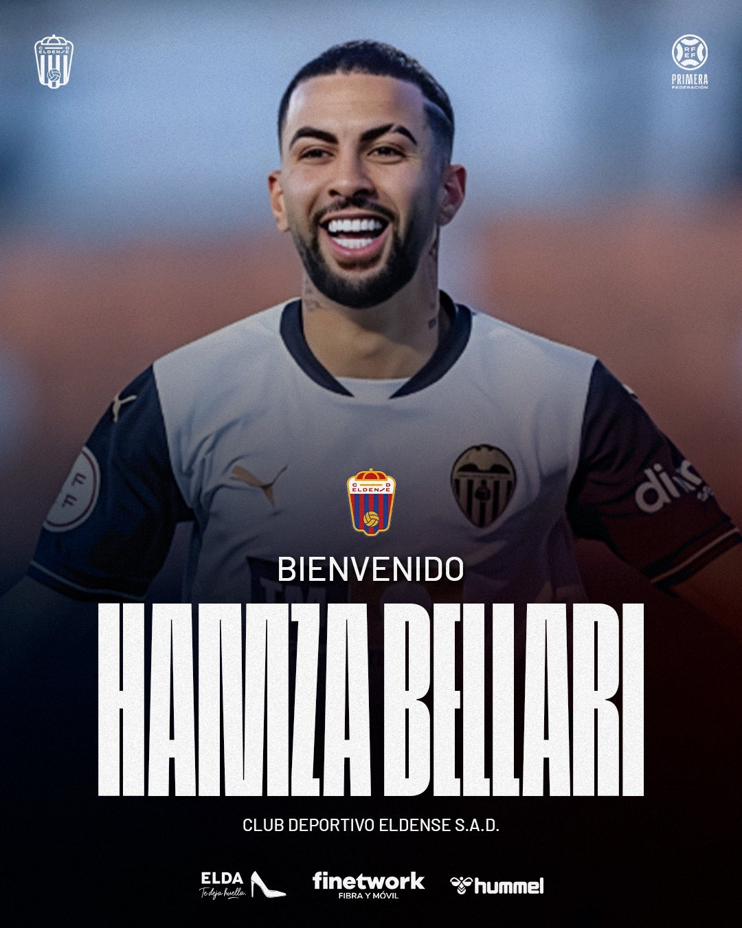 El Eldense cierra la incorporación del extremo Hamza Bellari, cedido por el Valencia