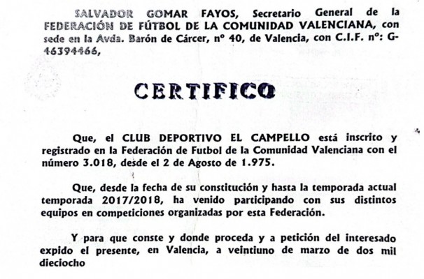 El CD El Campello cumple 50 años